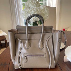 CELINE  Micro Luggage Handbag in Drummed Calfskin